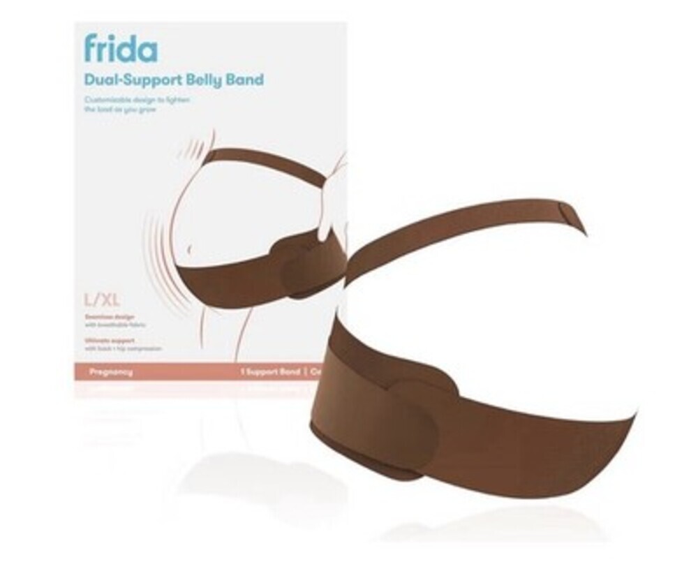 frida‎ Dual-Support Belly Band L/XL Seamless Adjustable Compression Brown